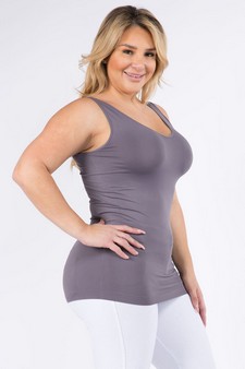 Lady's V or U Neckline Reversible Seamless Tank style 2