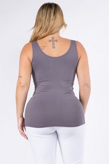 Lady's V or U Neckline Reversible Seamless Tank style 3