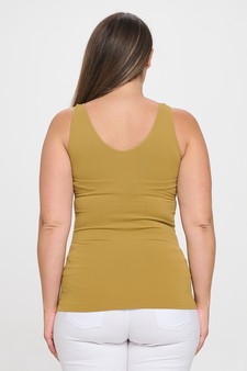 **New Color** Lady's V or U Neckline Reversible Seamless Tank style 3