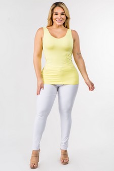 Lady's V or U Neckline Reversible Seamless Tank style 4