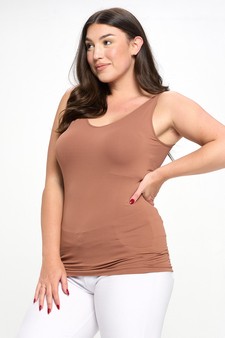 Lady's V or U Neckline Reversible Seamless Tank style 2