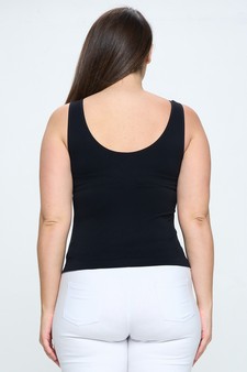 Lady's V or U Neckline Reversible Seamless Tank style 3