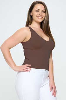 Lady's V or U Neckline Reversible Seamless Tank style 2