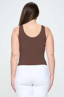 Lady's V or U Neckline Reversible Seamless Tank style 3