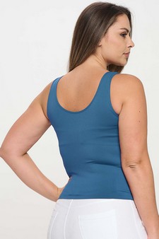 Lady's V or U Neckline Reversible Seamless Tank style 2