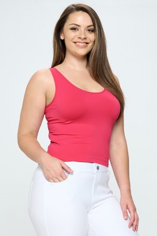 Lady's V or U Neckline Reversible Seamless Tank style 2