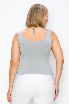 Lady's V or U Neckline Reversible Seamless Tank style 3