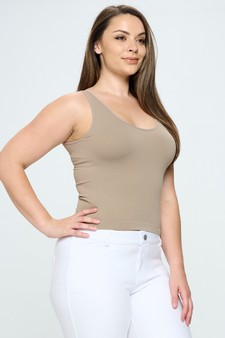 Lady's V or U Neckline Reversible Seamless Tank style 2