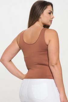 Lady's V or U Neckline Reversible Seamless Tank style 2