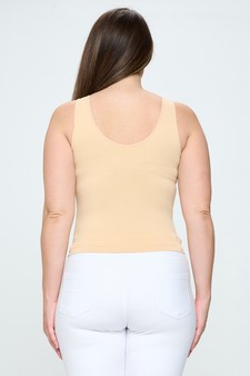 Lady's V or U Neckline Reversible Seamless Tank style 3