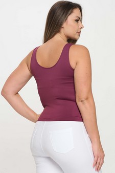 Lady's V or U Neckline Reversible Seamless Tank style 2