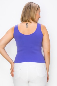 Lady's V or U Neckline Reversible Seamless Tank style 3