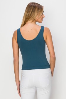 Lady's V or U Neckline Reversible Seamless Tank style 3