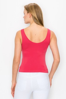 Lady's V or U Neckline Reversible Seamless Tank style 3