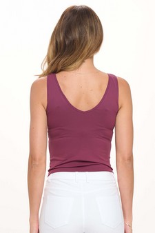 Lady's V or U Neckline Reversible Seamless Tank style 3