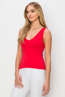 Lady's V or U Neckline Reversible Seamless Tank style 2