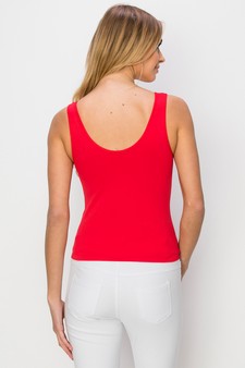 Lady's V or U Neckline Reversible Seamless Tank style 3