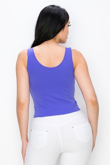 Lady's V or U Neckline Reversible Seamless Tank style 3