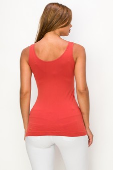 Lady's V or U Neckline Reversible Seamless Tank style 3