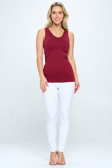 Lady's V or U Neckline Reversible Seamless Tank style 5