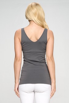 Lady's V or U Neckline Reversible Seamless Tank style 5