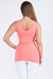 Lady's V or U Neckline Reversible Seamless Tank style 3