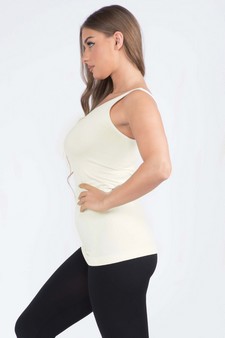 Lady's V or U Neckline Reversible Seamless Tank style 2