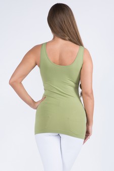 Lady's V or U Neckline Reversible Seamless Tank style 3