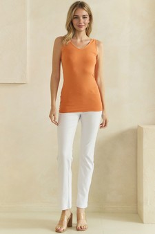**New Color** Lady's V or U Neckline Reversible Seamless Tank style 5