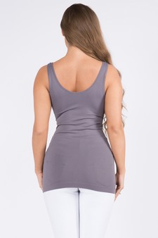 Lady's V or U Neckline Reversible Seamless Tank style 3