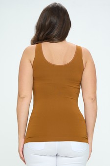 Lady's V or U Neckline Reversible Seamless Tank style 3