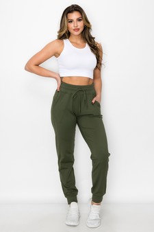 Women’s Ribbed High Neck Cropped Tank Top style 4
