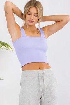 Women’s Seamless Textured Crop Tank style 5