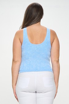 Women's Seamless Reversible Stonewashed Ribbed Tank style 3