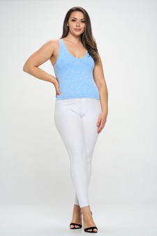 Women's Seamless Reversible Stonewashed Ribbed Tank style 5