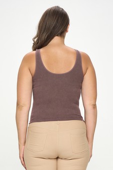 Women's Seamless Reversible Stonewashed Ribbed Tank style 3