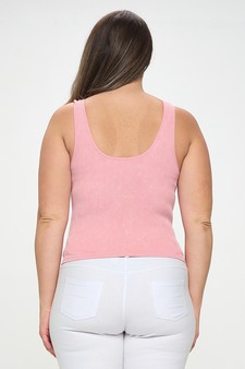 Women's Seamless Reversible Stonewashed Ribbed Tank style 3