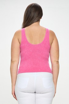 Women's Seamless Reversible Stonewashed Ribbed Tank style 3