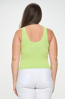 Women's Seamless Reversible Stonewashed Ribbed Tank style 3