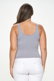 Women's Seamless Reversible Stonewashed Ribbed Tank style 3