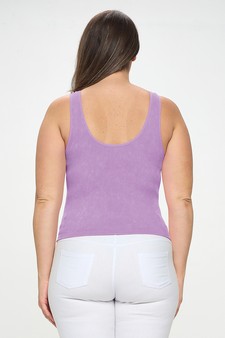 Women's Seamless Reversible Stonewashed Ribbed Tank style 3