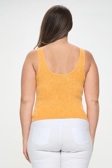 Women's Seamless Reversible Stonewashed Ribbed Tank style 3