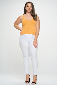 Women's Seamless Reversible Stonewashed Ribbed Tank style 5