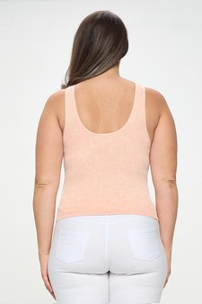 Women's Seamless Reversible Stonewashed Ribbed Tank style 3