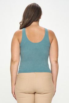 Women's Seamless Reversible Stonewashed Ribbed Tank style 3