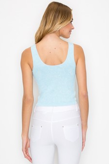 Women's Seamless Reversible Stonewashed Ribbed Tank style 3