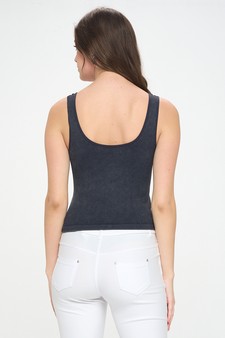 Women's Seamless Reversible Stonewashed Ribbed Tank style 3