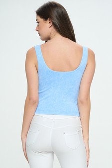 Women's Seamless Reversible Stonewashed Ribbed Tank style 3