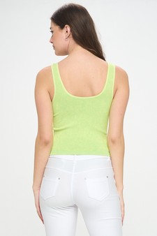 Women's Seamless Reversible Stonewashed Ribbed Tank style 3