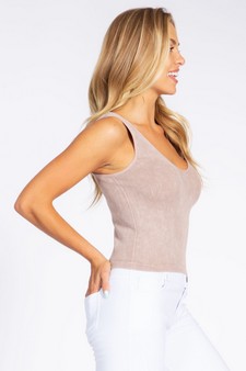 Women's Seamless Reversible Stonewashed Ribbed Tank style 2